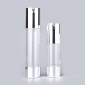 Wholesale manufacturers airless bottle 50ml airless cosmetic bottles with silver cap